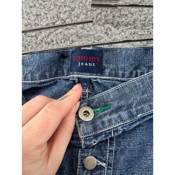 Vintge Tommy Jeans Womens High-Waisted Button-Fly Denim Jeans Size 11 - Picture 5 of 9